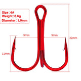 10pcs/lot Super Sharp Saltwater Red Fishing Hooks