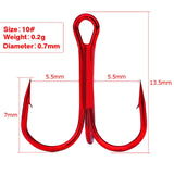 10pcs/lot Super Sharp Saltwater Red Fishing Hooks