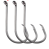 10pcs/lot Barbed High Carbon Fishing Hook 1/0#-5/0#
